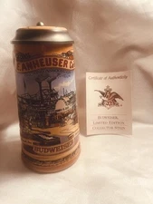 Authentic Vintage Gerz Made In Germany Anheuser-Busch St. Louis Riverfront Stein