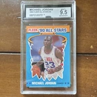 Fleer 1990-91 All-Stars Michael Jordan #5 NBA Insert CCG 9.5 Basketball Card