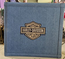 Harley Davidson Denim Scrapbook Album 14 x 13" For Photos Or Memorabilia "NEW"