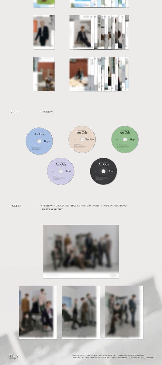 SEVENTEEN [AN ODE] 3rd Album CD+POSTER+2ea Photo Book+4p