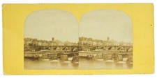  Photographie albumine stéréoscopique, Vue du Pont Neuf, Paris