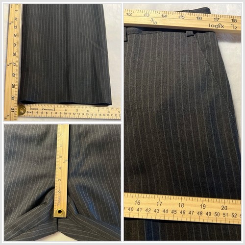 Armani Collezioni 40R 33x30 Charcoal Gray Pinstripe 2 Piece Designer Suit - Picture 15 of 18