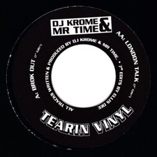 Krome & Time -Brock Out / London Talk 7” Jungle Drum&Bass Tearin Vinyl Mint