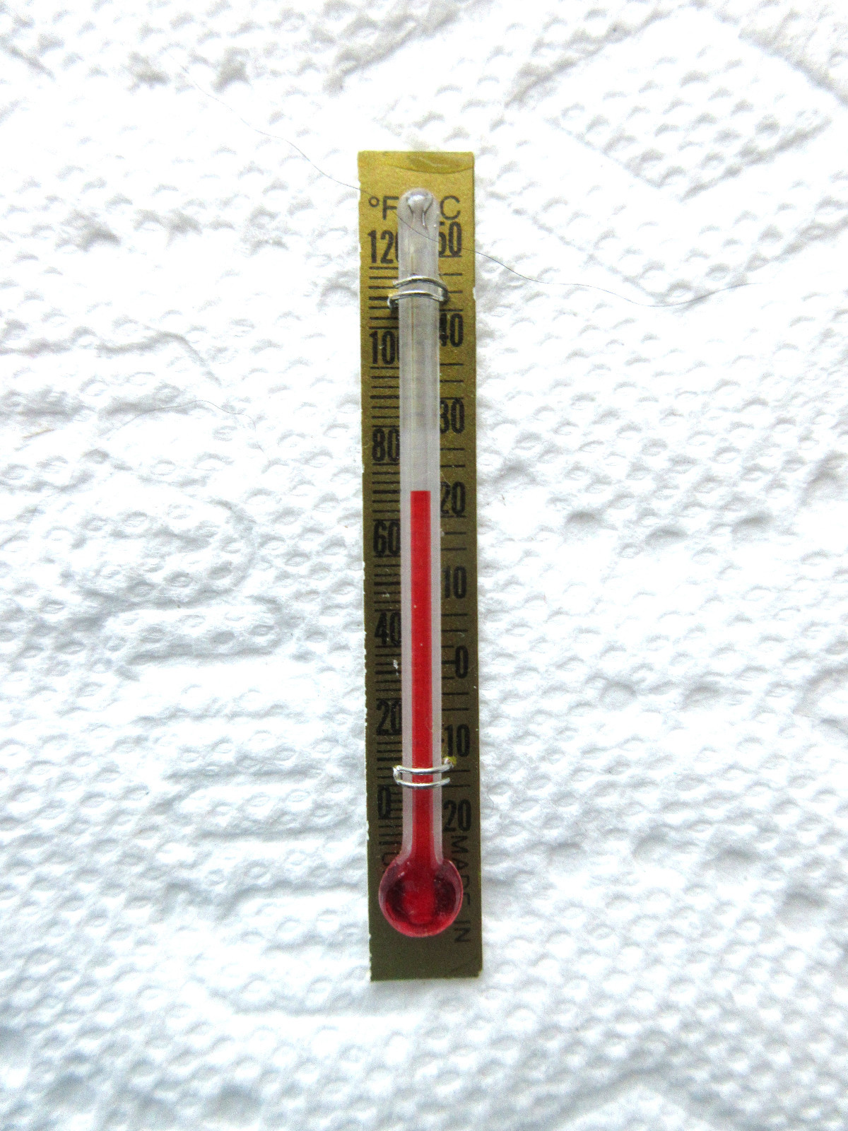 ONE 2 INCH GLASS REPLACEMENT THERMOMETER GLASS TUBE WITH GOLD BACKING