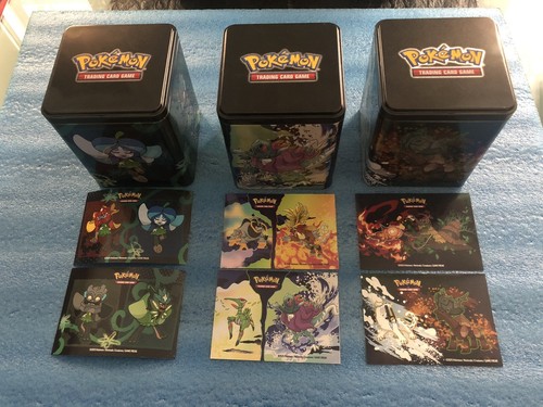 Pokémon lotto di 12 scatole di latta vuote (3 Poké Ball) + moneta e 13 adesivi - Foto 11 di 13
