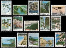 Stamps Greece 1979 Sc 1328-42 Landscapes Full Set MNH