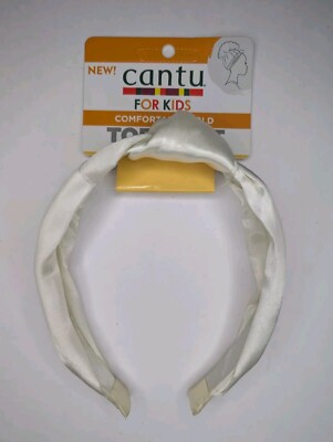 New! Cantu For Kids Comfortable Hold Top Knot Head Band Off White