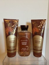 3 Bath And Body Works COPPER FIELDS Body Wash/Shower Gel  Body Cream