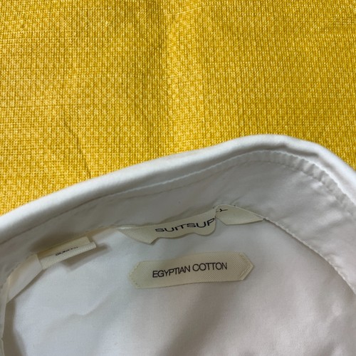 Camisa de vestir SUITSUPPLY para hombre con botones calce ajustado blanca algodón egipcio talla 38/15 - Imagen 3 de 8