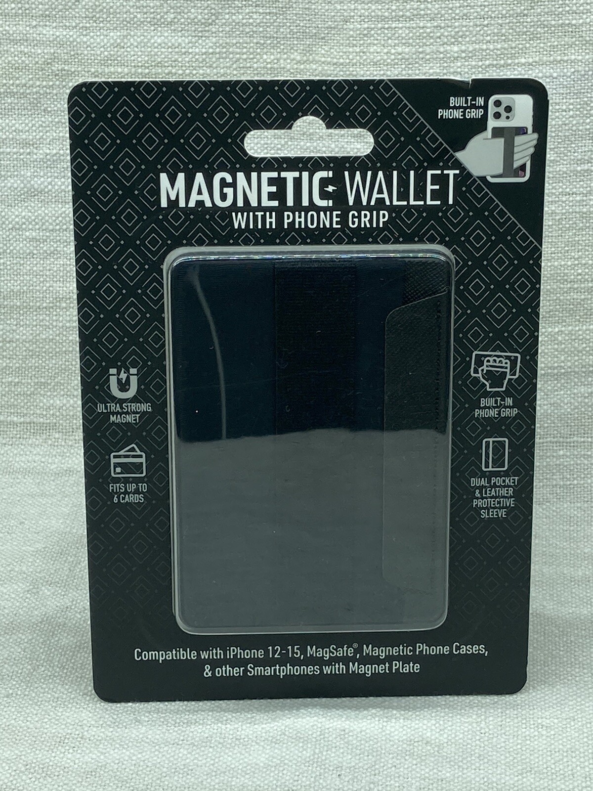 Magnetic Wallet with Phone Grip by AquaVault New