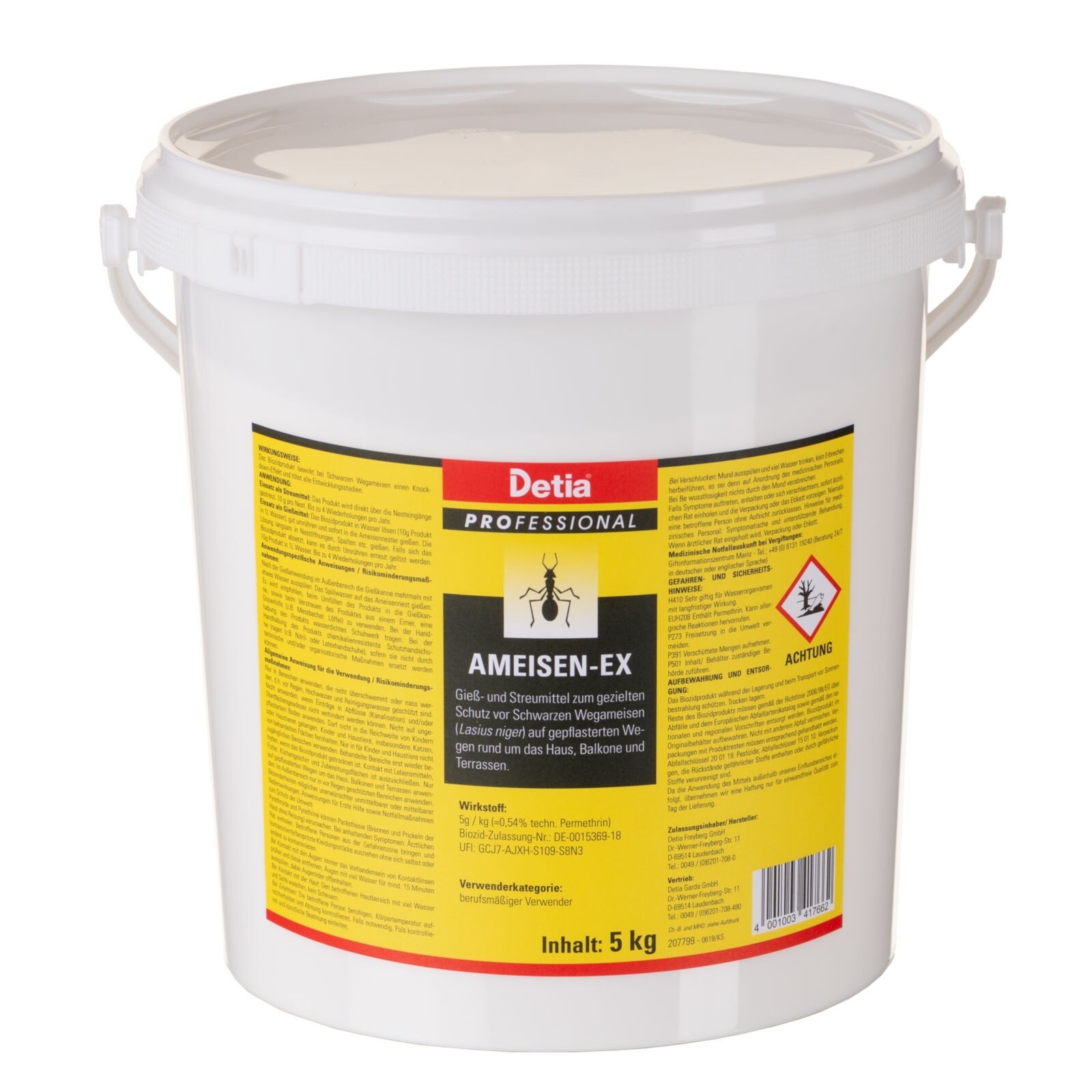 Detia - Ameisen-Ex Ameisengift 20 kg (4x 5kg) Ameisenköder Ameisen Gießmittel