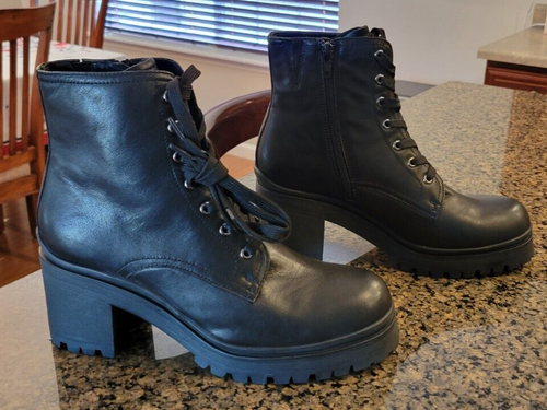 Nuove scarpe stivali da combattimento Jeffrey Campbell da donna in pelle con lacci taglia 10 FANTASTICHE! - Foto 3 di 8