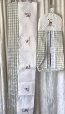 Winnie The Pooh Quilted Embroidered Valance Green/Cream Gingham by Kidsline