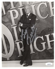 BOB BARKER HAND SIGNED 8x10 PHOTO      BEST POSE     PRICE IS RIGHT HOST     JSA