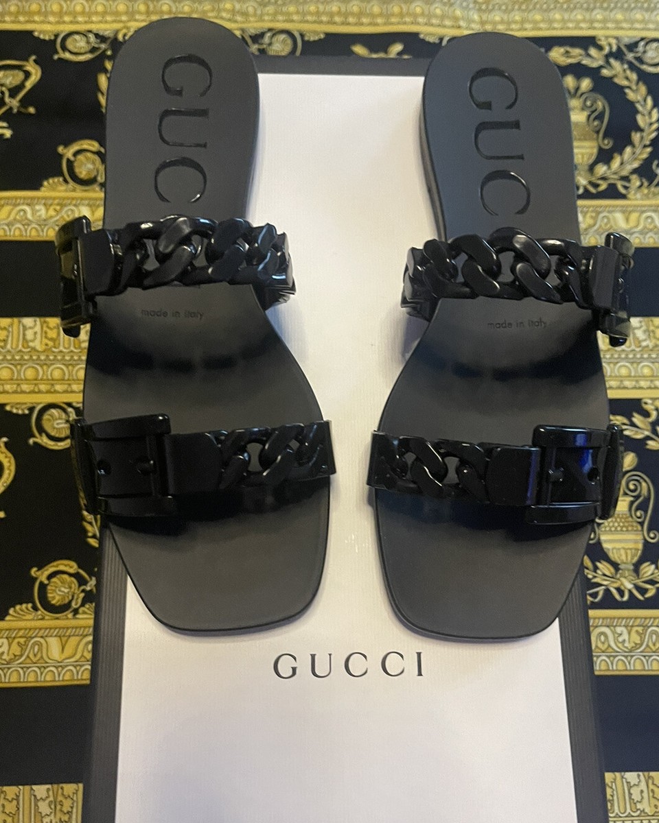 Rubber Sandals Gucci Pvc Sandals NEW IN BOX 100