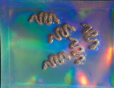 Nail Art 3D Metal Manicure Accessories DIY Snake Decoration Set of 5