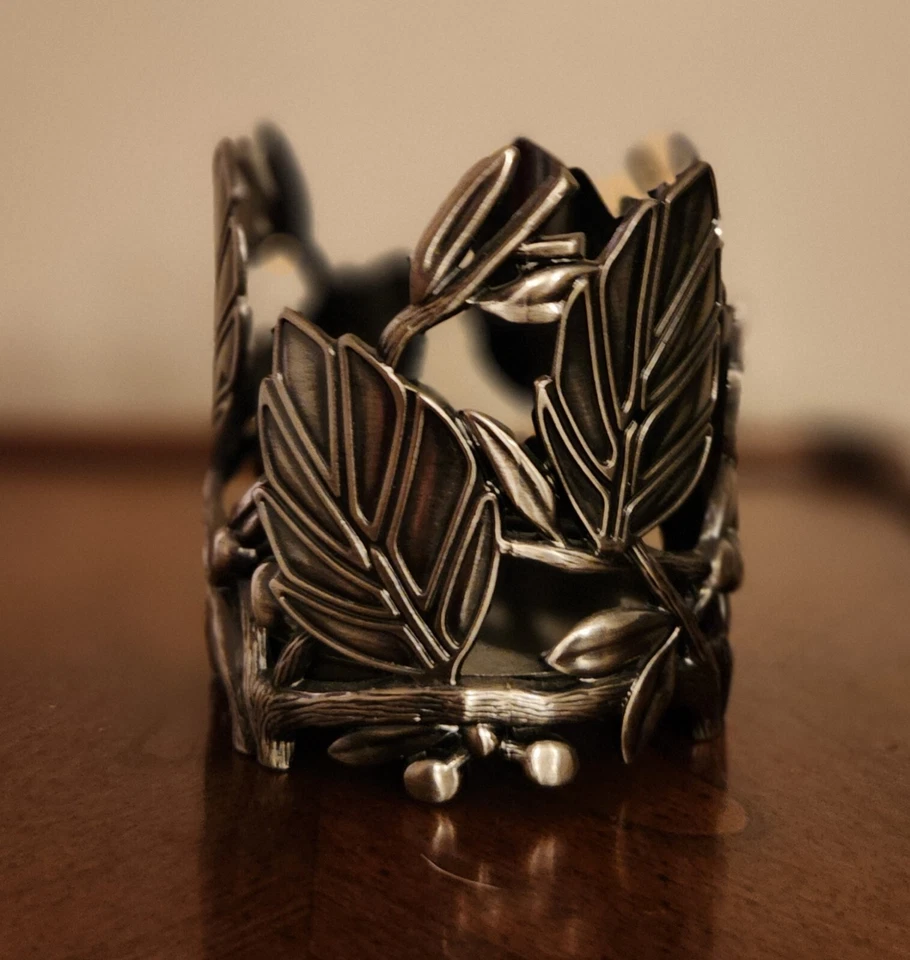 Jar Candle Holder LEAVES Metalic Bronze  - Image 2 of 4