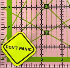 Don’t Panic Yellow & Black Funny Warning Sticker: Vinyl Decal Sticker Bomb Spoof