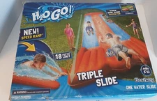 Bestway H2OGO! 18 Feet Triple Lane Water Slip N Slide With Inflatable Speed Ramp