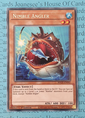 Nimble Angler MAZE-EN042 Rare Yu-Gi-Oh Card 1st Edition New