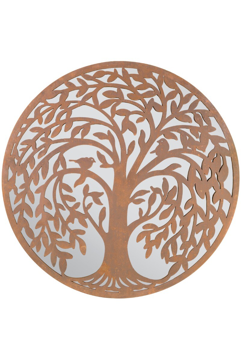 Extra Large Round Mirror Tree of Life Garden Outdoor Mirror 100x100 CM