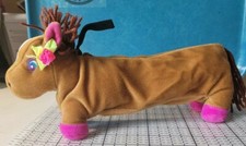 Retro 90s Lisa Frank Rainbow Chaser Horse Plush Pencilcase Great Shape