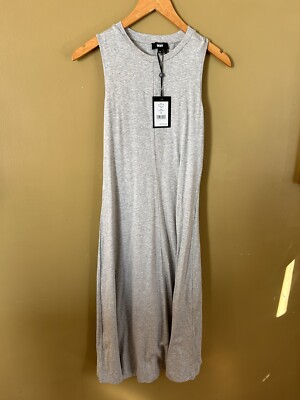 DKNY Women Size Long Sun dress Gray Cotton Grey XS Sleeveless Beach | eBay