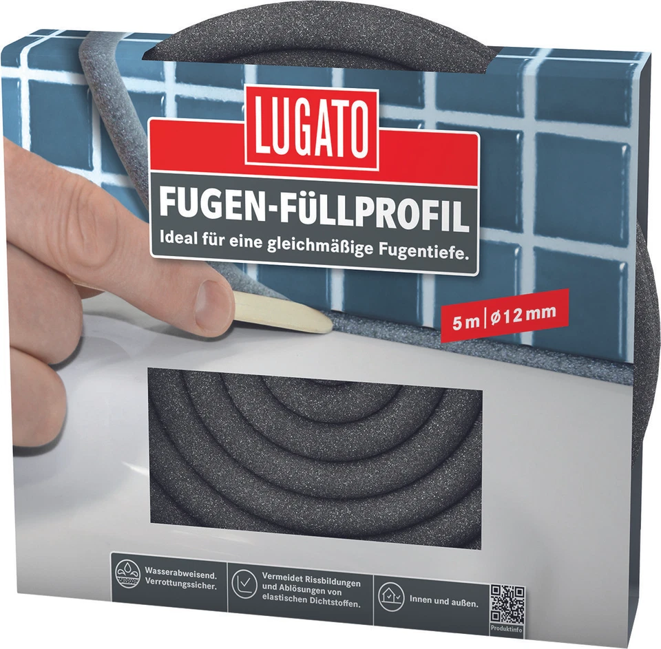 Lugato Fugen-Füllprofil 12 mm 5 m lang