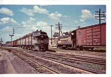 New York Central 1053 Freight Diesel Railroad Train-Chicago-Vintage Postcard