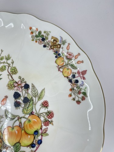 Vintage Aynsley Somerset Cake Plate Bone China fruit Made in England 10-1/4" - Picture 2 of 16