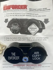 The Enforcer Lock Tractor Trailer Air Cuff Brake Lock Black With Key