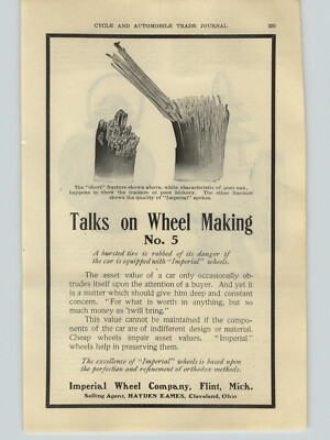 1906 PAPER AD 2 PG E&J Edmunds & Jones Ham Cold Blast Article Car Auto