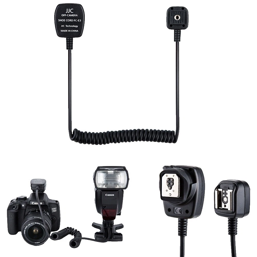 Cables de sincronización del flash de la cámara JJC para Canon