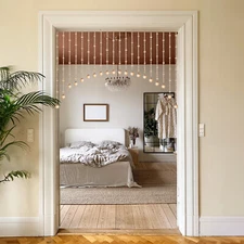 20 Lines Crystal Beaded Glass Valance Curtain Arched Room Divider Christmas Gift