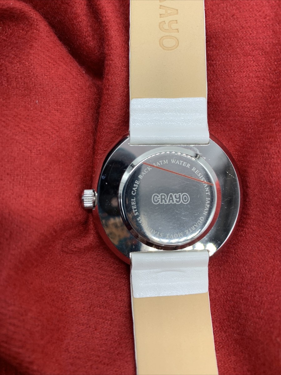 ???? Crayco NIB Quartz White Leather
Unisex Watch??? CRAYO | Accessories | Crayco Nib Quartz White Leather Unisex  main image 4
