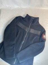 Spyder Core Sweater Jacket Black Full Zip Cable Knit Zipped Pockets Sz L Womens