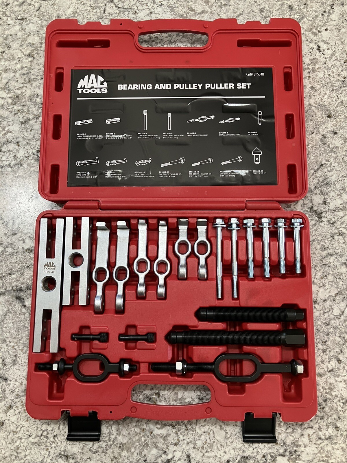 Mac Tools 22pc Bearing and Pulley Puller Set BP534B eBay