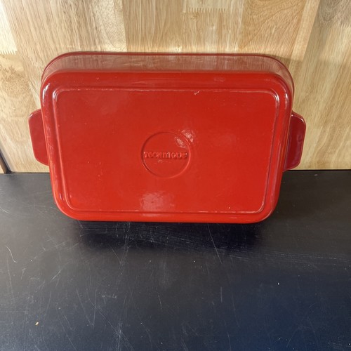Technique Cast Iron Cookware Baker Red Enamel 13" Long 9" Wide 2” Deep Lasagna - Picture 2 of 5