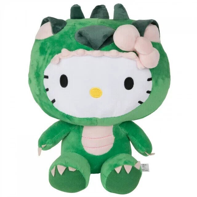 Hello Kitty Plush Doll Dinosaur Costume Large 12 inch. New with