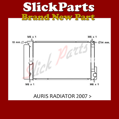 fits TOYOTA AURIS RADIATOR 1.3 1.4 1.6 1.8 2007  PLEASE MATCH PART NUMBER