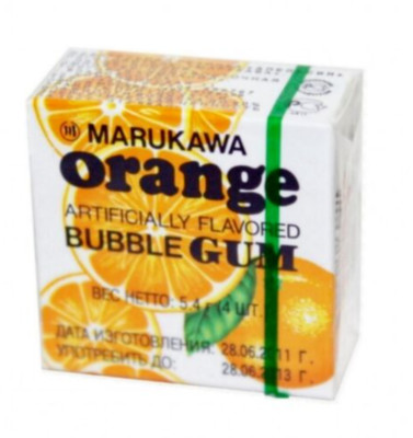 Japanese Gum Marukawa Orange Bubblegum, 8 x 0.19 oz (5.4 g) 1.52 OZ