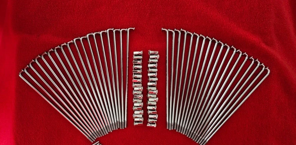 YAMAHA RD250 RD350 A/B 1973 1974 1975 Front (Disc) + Rear Wheel Spoke Set 72PCS - Image 4 of 4