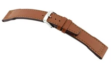 RIOS1931 Genuine Calfskin Watch Band "Scirocco" 20 mm without Buckle Cognac New