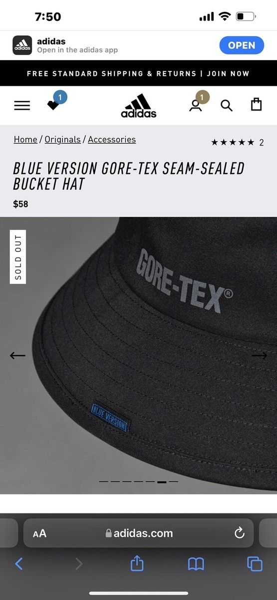 adidas BLUE VERSION GORE-TEX Seam Shield Bucket Hat Black adidas BLUE VERSION GORE-TEX Seam Shield Bucket Hat Black
