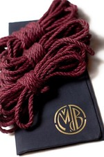 Burgundy Jute Rope Set 3 x 26 ft Handmade Natural Shibari Rope Kit
