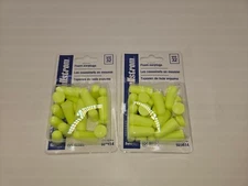 Disposable Uncorded Foam Ear Plugs, 32dB NRR, Hi-Viz Green (2 Packs of 10)