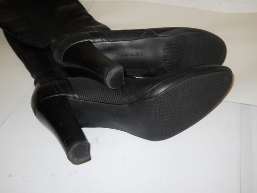 Tahari Jacob schwarze Damen-Lederstiefel 10 M Schuhe - Bild 6 von 10