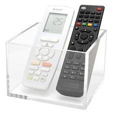 Clear Acrylic Remote Control Organizer Box TV Controller Holder Table Desk