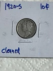 1920-S 10¢ Mercury Dime -Lightly Cleaned BUT Free Shipping!-