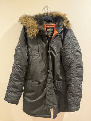Alpha Industries Slim Fit N-3B Parka Jacket Coat XL